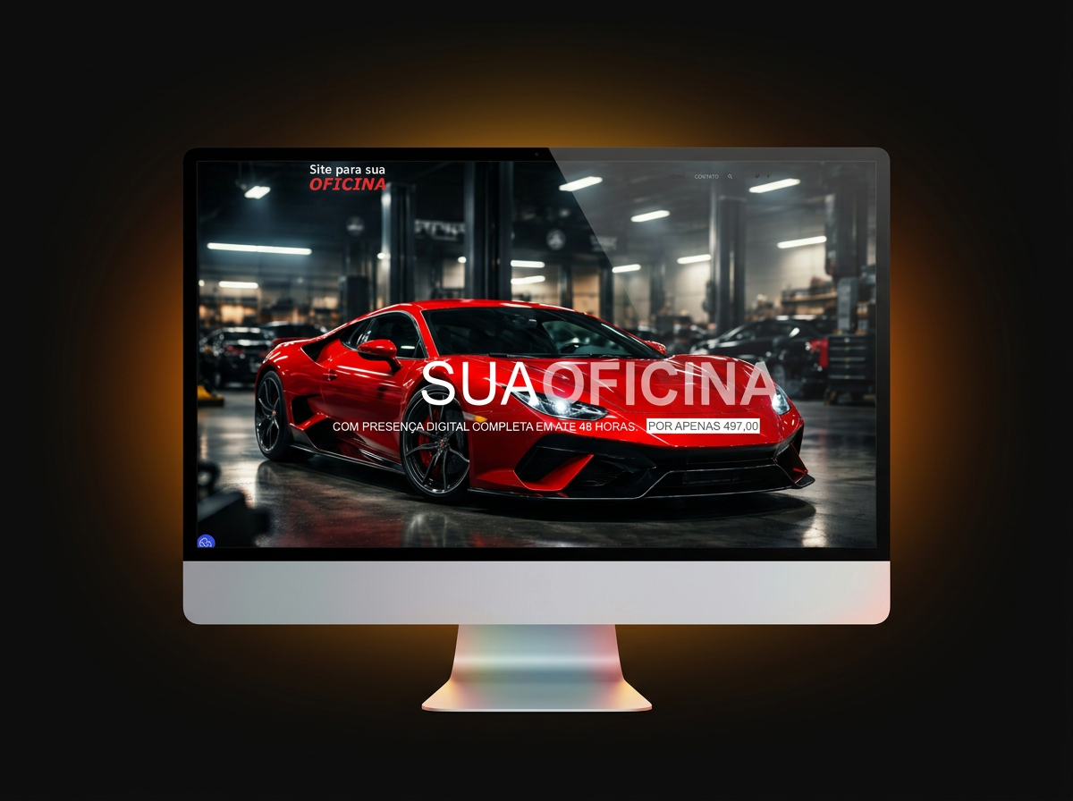 Mockup do site em desktop